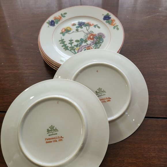 Set of 6 Rosenthal Indian Tree Dessert Plates 6" patented Oct16th 1923 - Picture 13 of 15